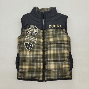 Coogi Kids Children's Plaid Puffer Vest Authentic Australian Jacket Sz 4 EUC